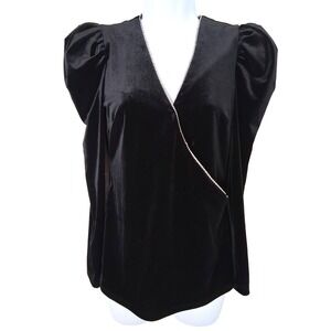 Holiday Party  Velour Velvet Rhinestone Top Size XS‎ Whimsigoth Witchy